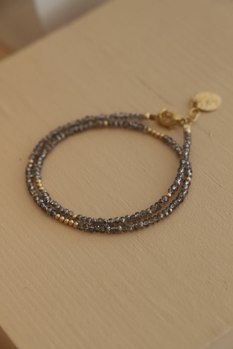 BLACK DIAMOND PETITE DOUBLE WRAP BRACELET