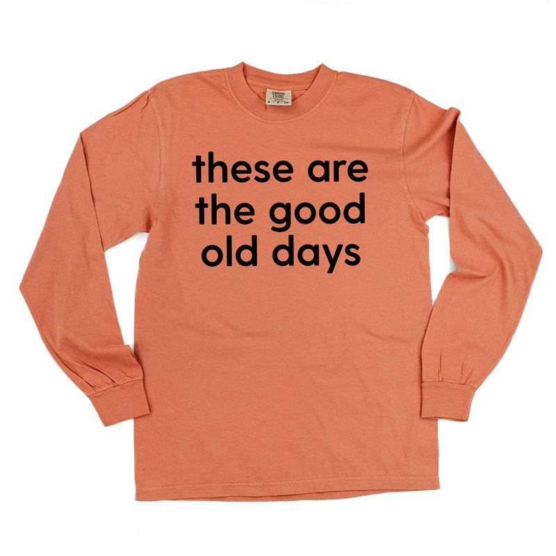 These Are The Good Old Days - Design on Front - LONG SLEEVE COMFORT COLORS TEE