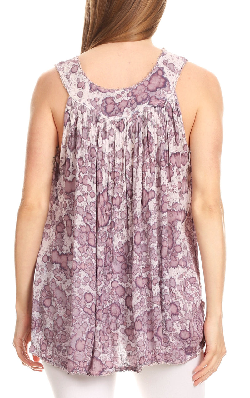 Sakkas Bohemian Summer Sleeveless Blouse - Buy One, Get One 50% Off