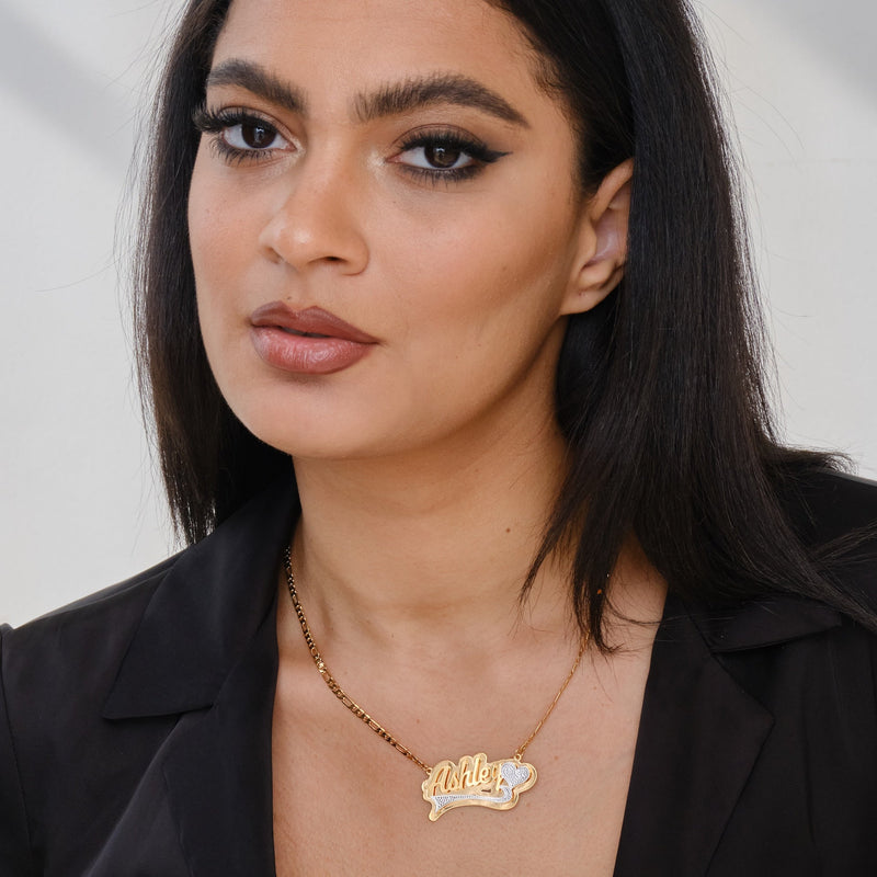 Double Plated Sweetheart Name Necklace