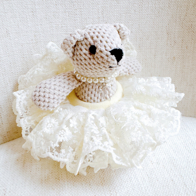 Tutu Scrunch Ballerina Bear Bag Charm