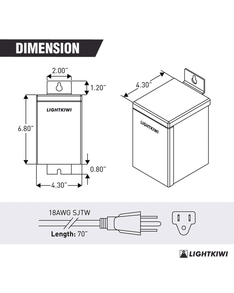 75W Landscape Transformer - Low Voltage Multi-Tap (12V-15V)