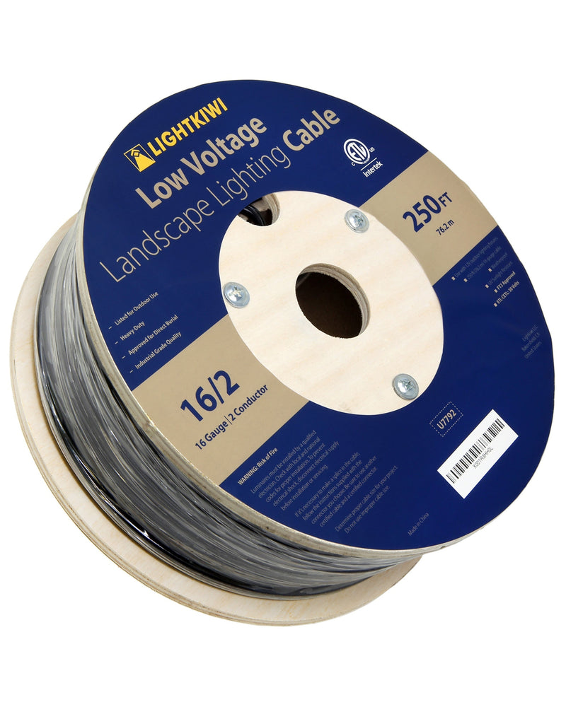 250ft Low Voltage Lighting Wire - 16/2 Low Voltage Direct Burial