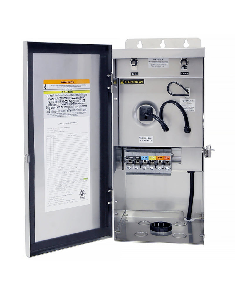 600W Landscape Transformer - Low Voltage Multi-Tap (12V-13V-14V-15V)