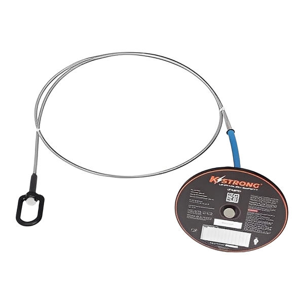 5K Drop Thru Anchor with Swivel D-Ring - 4in Round Plate - Cable - All Lengths