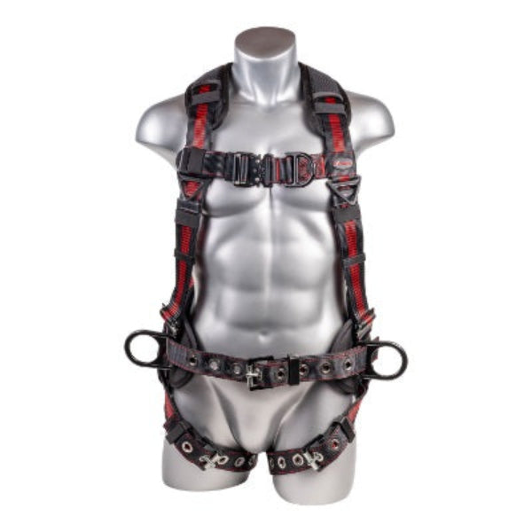 Kapture 5 Point Epic Full Body Harness - 4 D-Rings - QC Chest - Tongue Buckle Legs - Shoulder Pads & Waist Belt - All Sizes