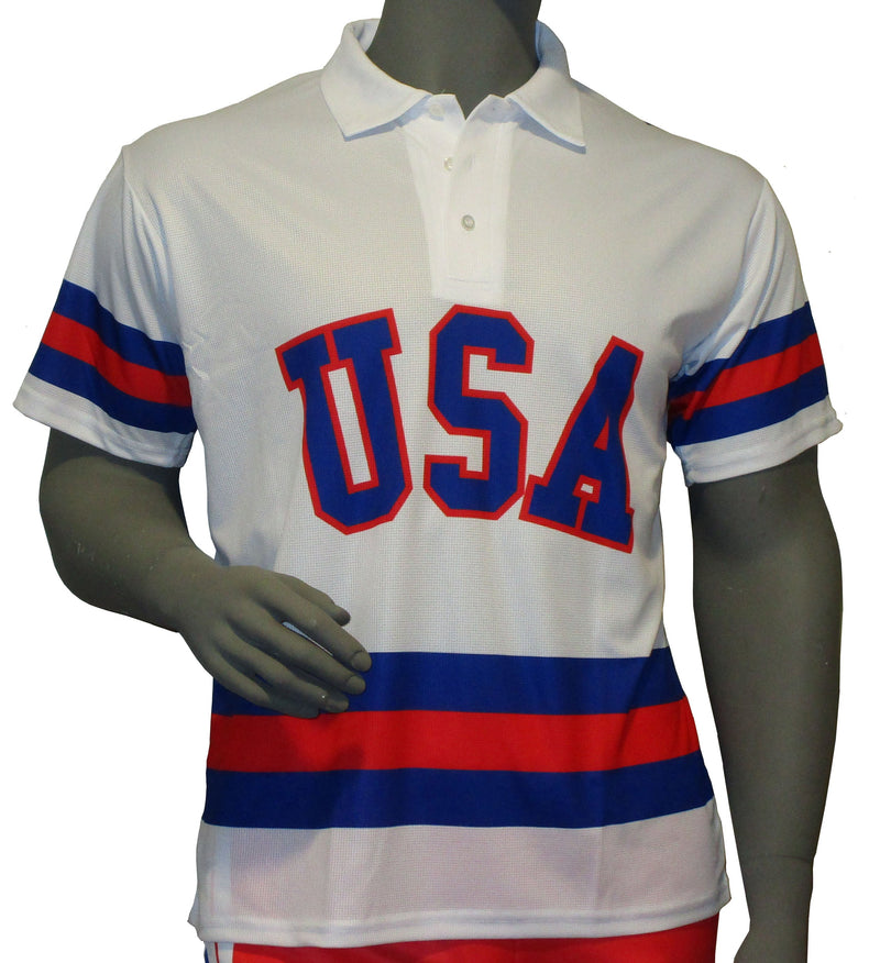 USA Hockey Adult Miracle on Ice 1980 Team Jersey Authentic White Polo