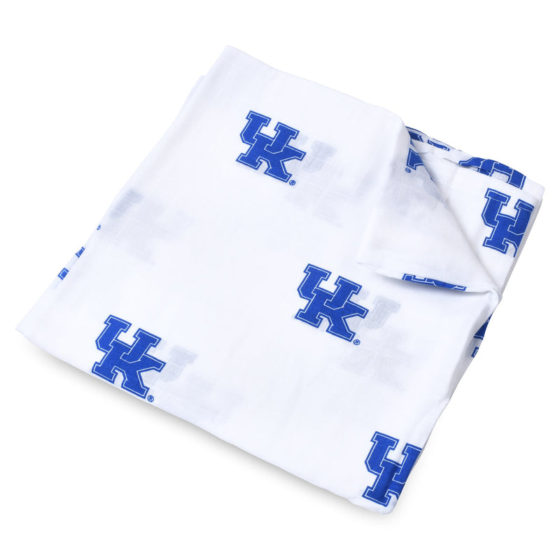 University of Kentucky Muslin Swaddle Blanket – Officially Licensed UK Baby Swaddle | Soft Breathable 47x47 Wildcats Blanket