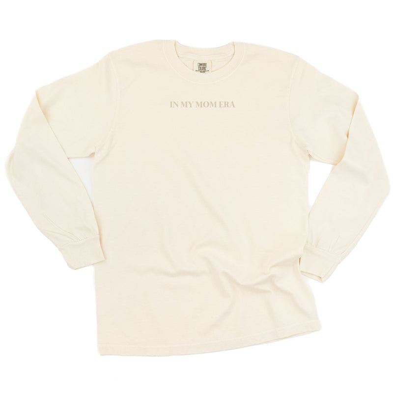 Embroidered Long Sleeve Comfort Colors Tee - Tone on Tone - ✨ IN MY MOM ERA™ ✨