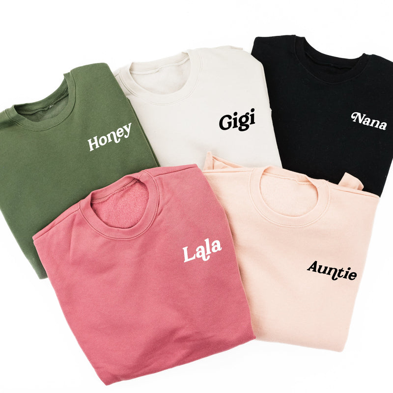 Mother's Day SUPER-SOFT Fleece - Limited Edition LMSS® Embroidered Sweatshirt - Multiple ITALIC Names to Choose From