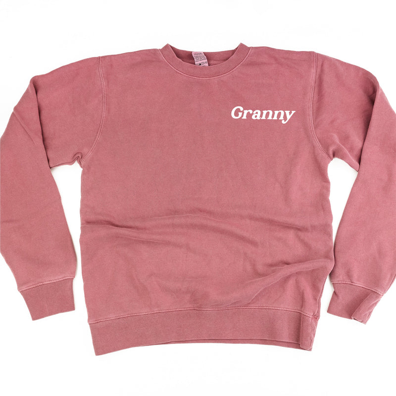 Embroidered PIGMENT Crewneck - (Pocket - White Thread) - *ITALIC* NAME