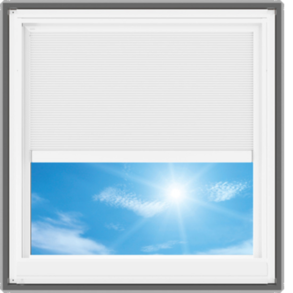 VELUX Electric Venting Deck Mount Skylight - White Solar Powered Shade