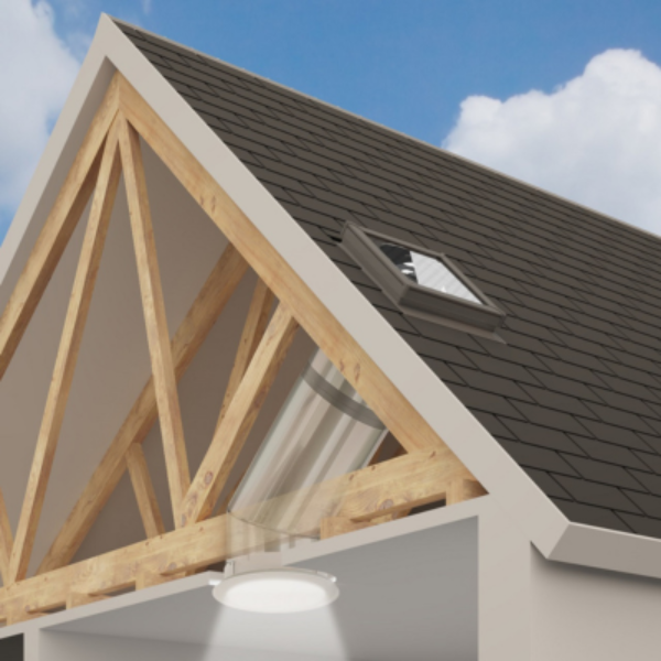 14 in. Curb Mount Rigid Sun Tunnel Skylight with Wildfire Glass