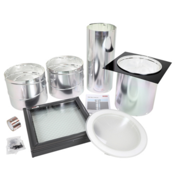 14 in. Curb Mount Rigid Sun Tunnel Skylight with Wildfire Glass and ECL Shingle Roof Flashing