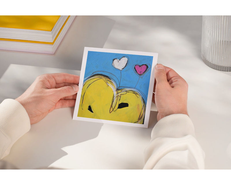 Mini Print: Yellow Heart.  Spread Love Series.