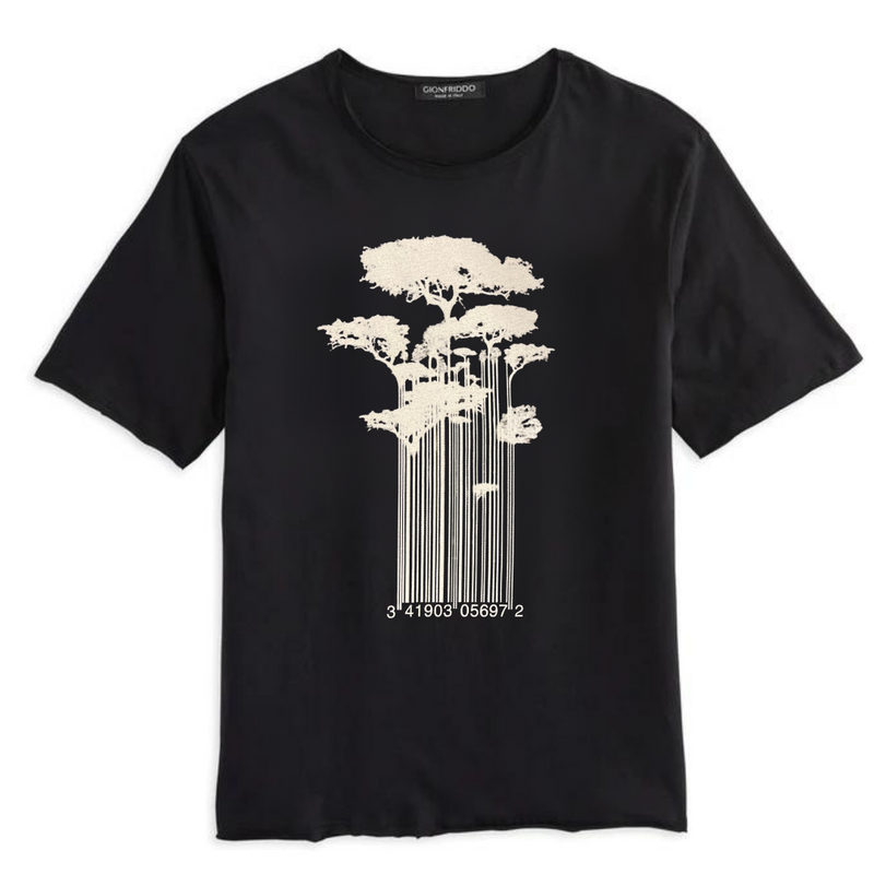 Graphic Short Sleeve Roll Neck T