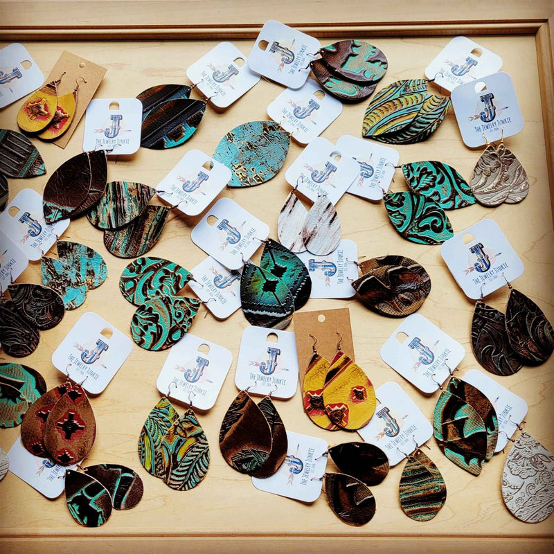 **Leather Earring Starter Pack-Embossed-50 Pairs 208r