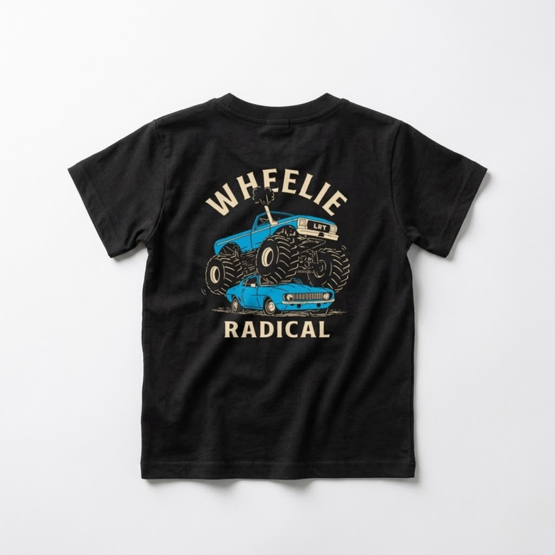 WHEELIE RADICAL TEE - BLUE EDITION