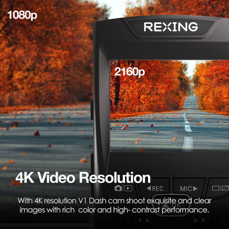 Rexing V1-4K Ultra HD Car Dash Cam with Wi-Fi