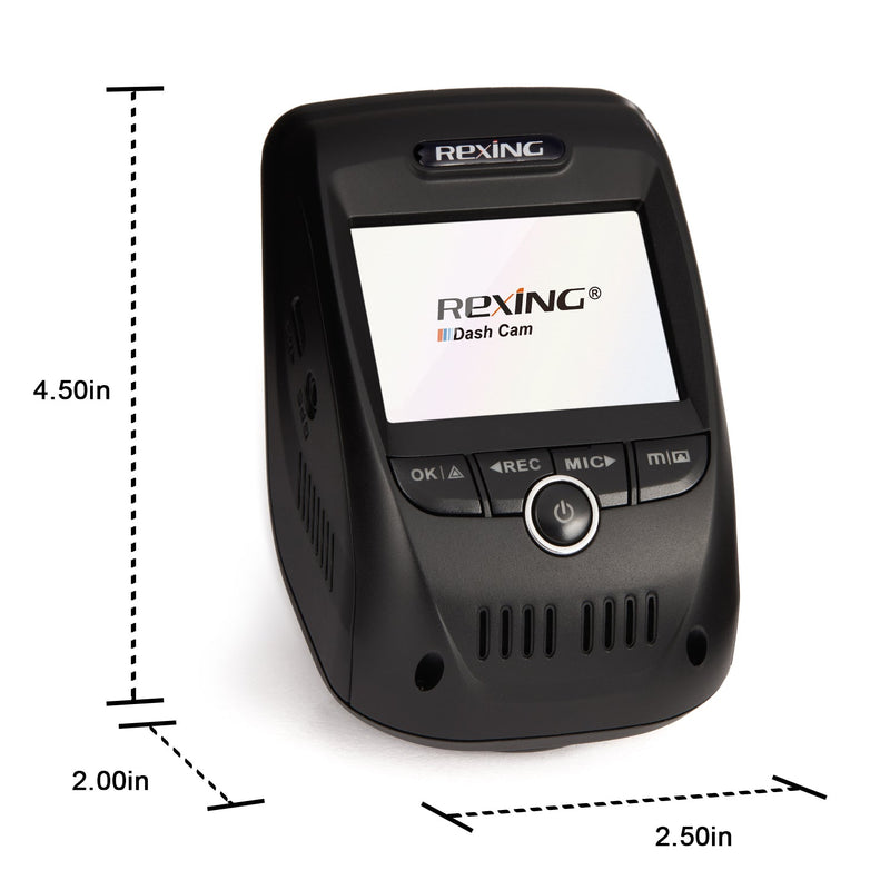 Rexing V1P Max 4K UHD Dual Channel Dash Cam 4K 3840×2160 Front + 1080p Rear with Wi-Fi and GPS