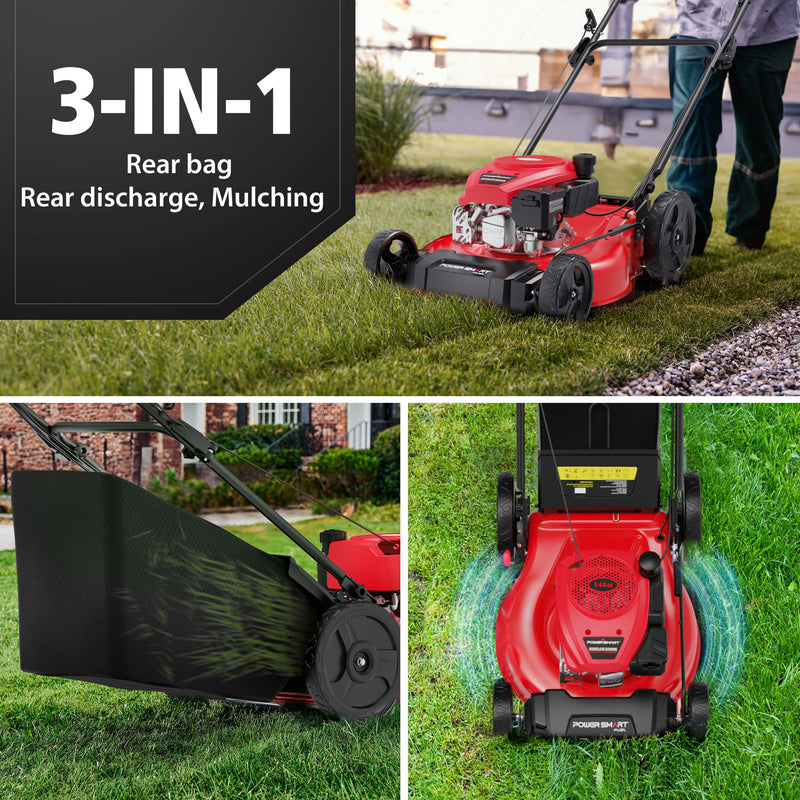 21" 144cc Gas Push 3-in-1 Lawn Mower V8721P