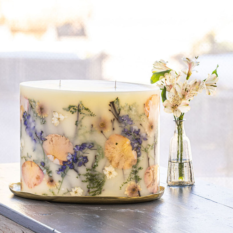 Large Oval Gold Candle Plate