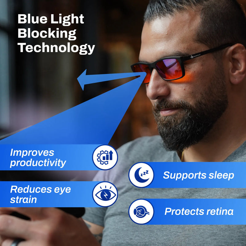 Versa Blue Light Blocking Glasses – 2 in 1 Clip On Lenses