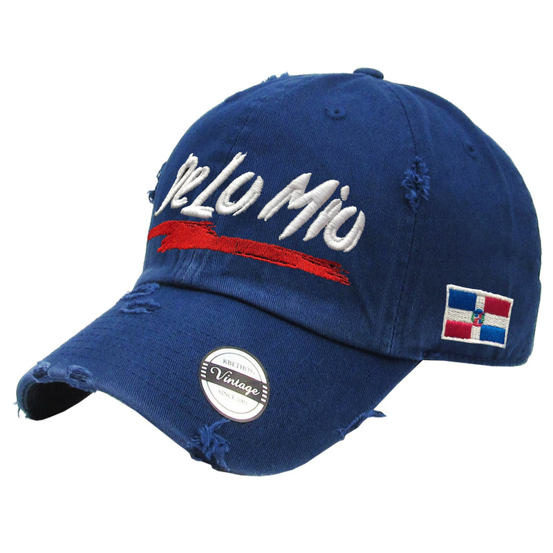"De lo mio" embroidered  logo Dominican Vintage Hat