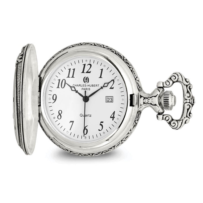 Charles Hubert Antiqued Finish Horses Pocket Watch