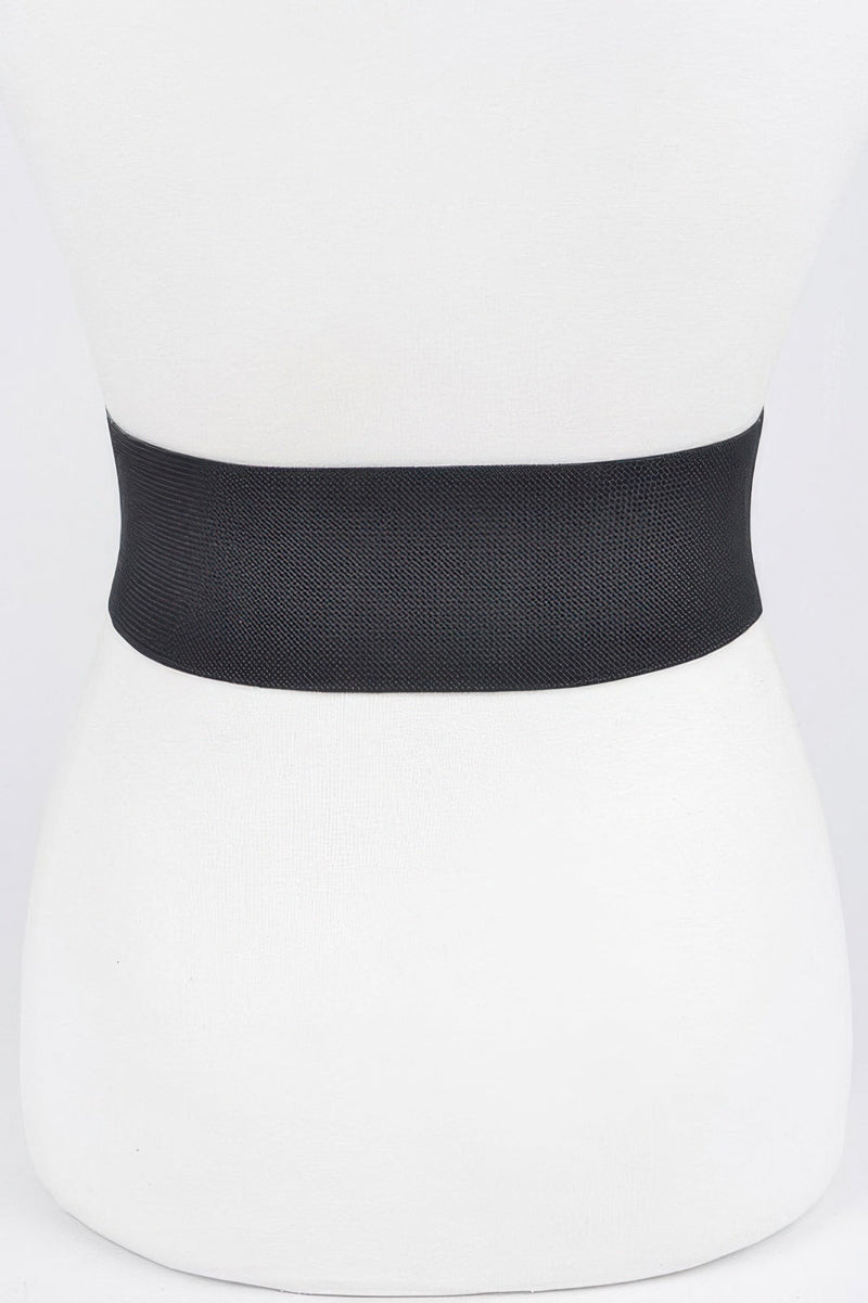 Rhinestone Buckle Stretch Belt