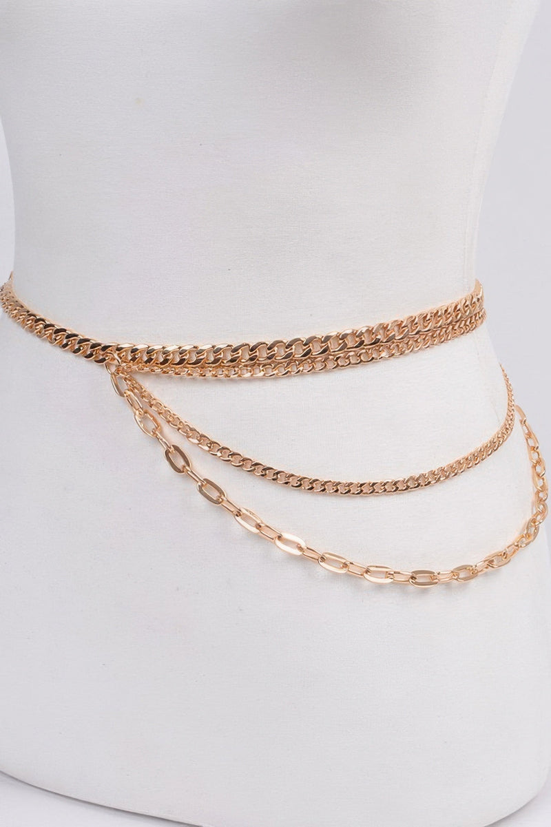 Plus Size Multi Chain Strands Belt