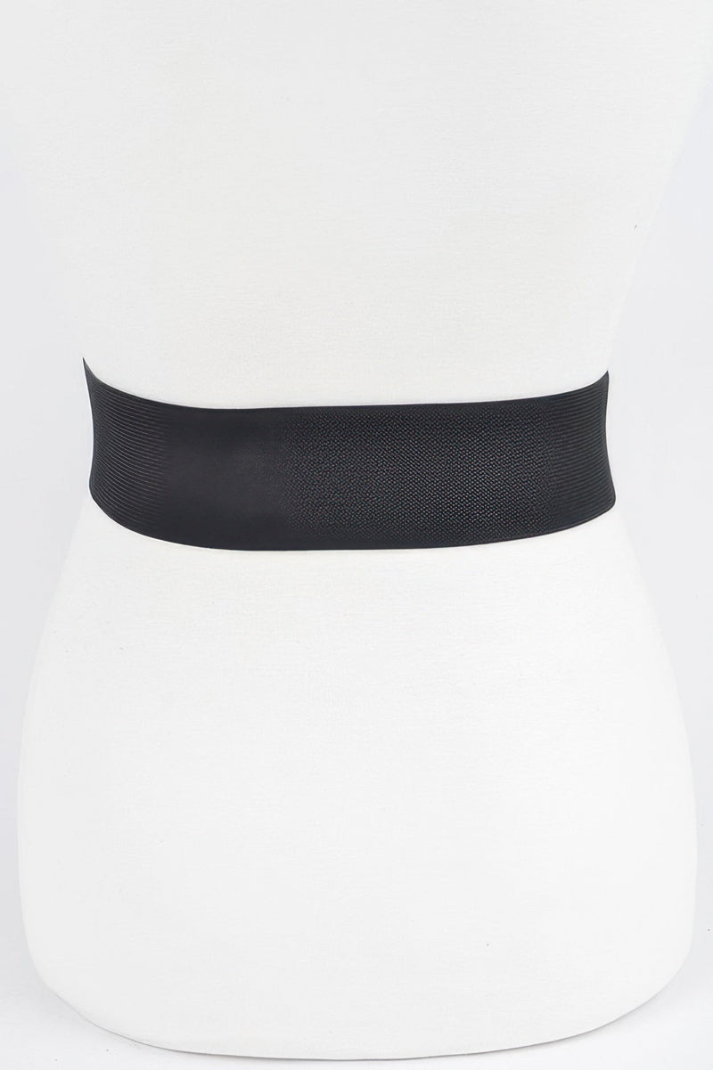 Wide Metal Link Plus Size Elastic Belt
