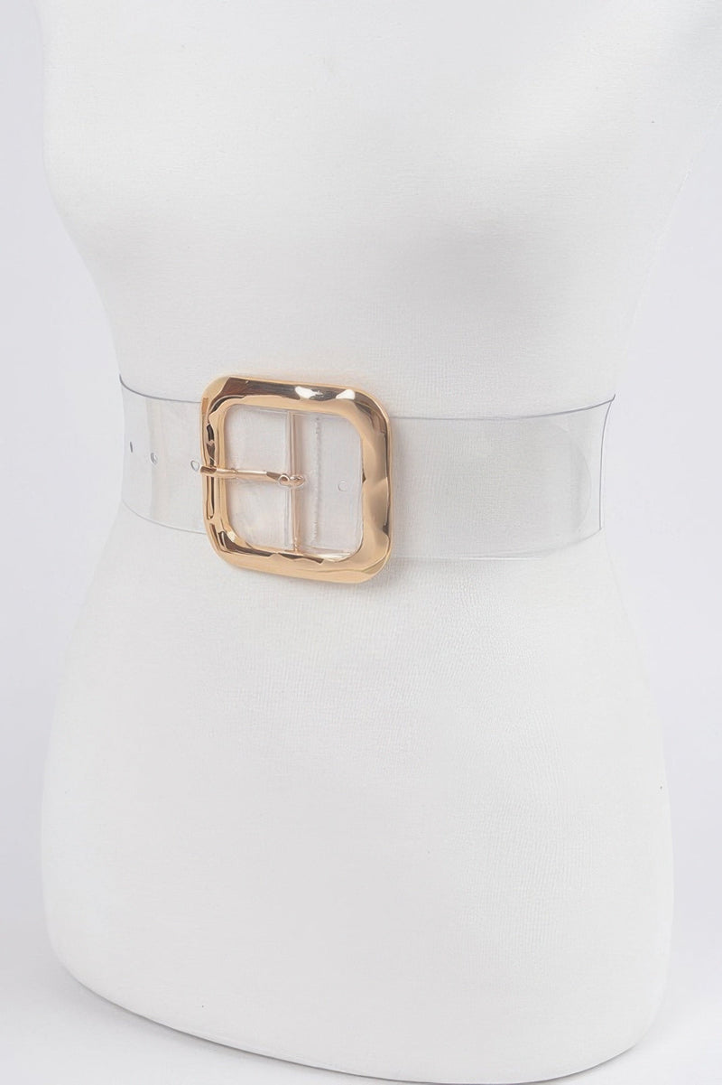 Transparent Metal Buckle Belt