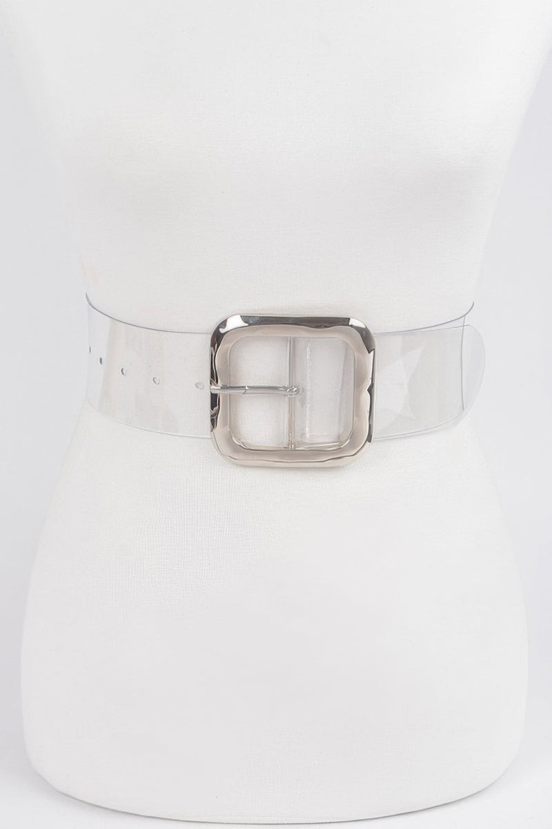 Transparent Metal Buckle Belt