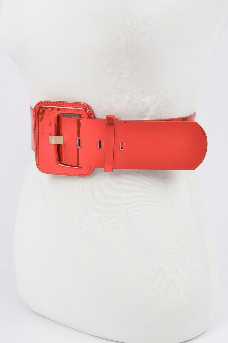 Wide Mirror Pu Belt
