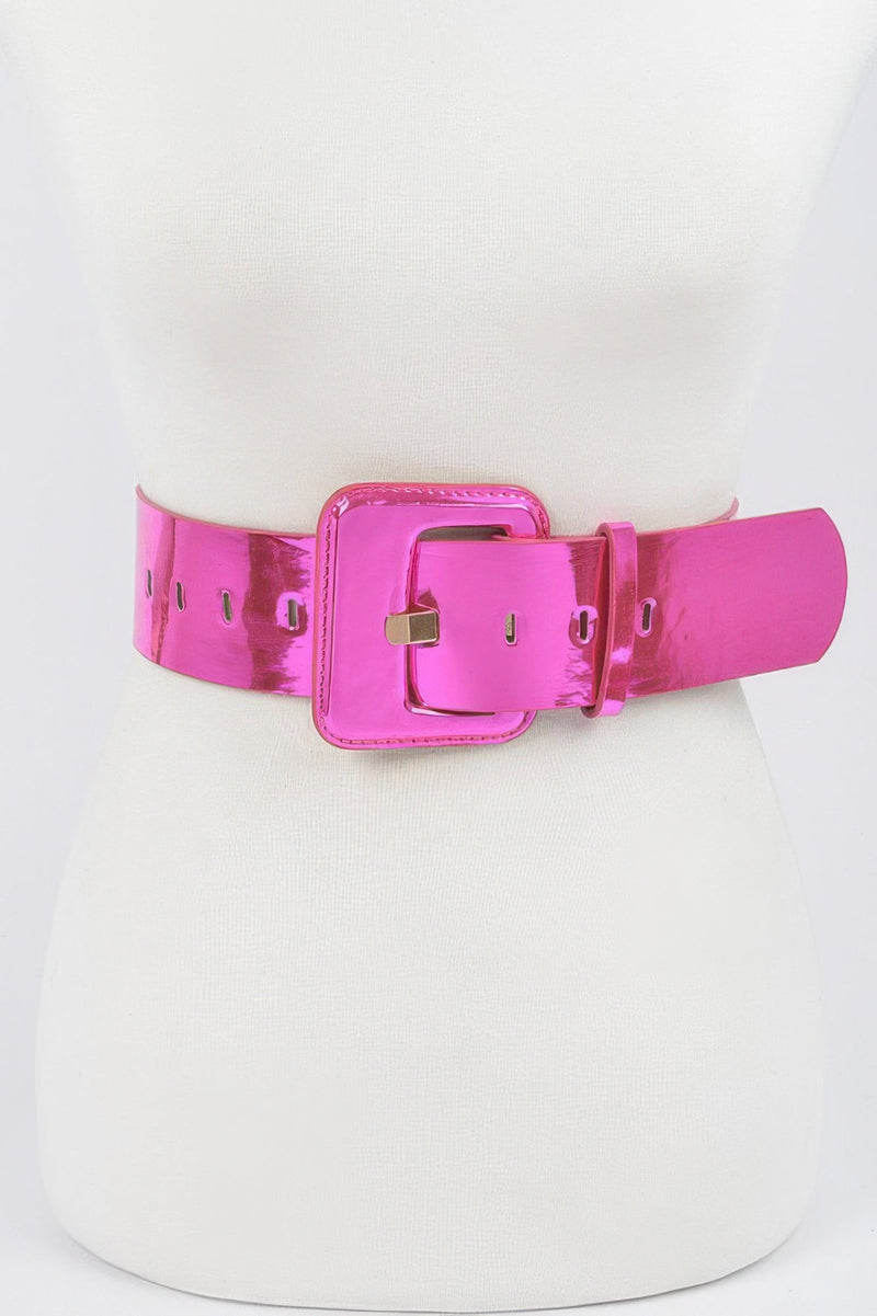 Wide Mirror Pu Belt