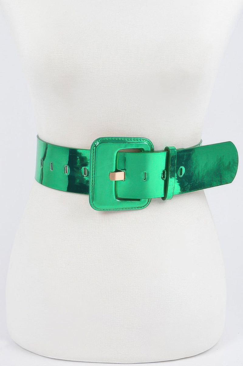Wide Mirror Pu Belt