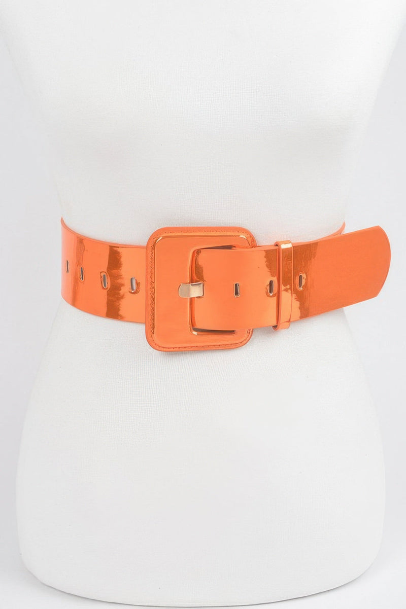Wide Mirror Pu Belt