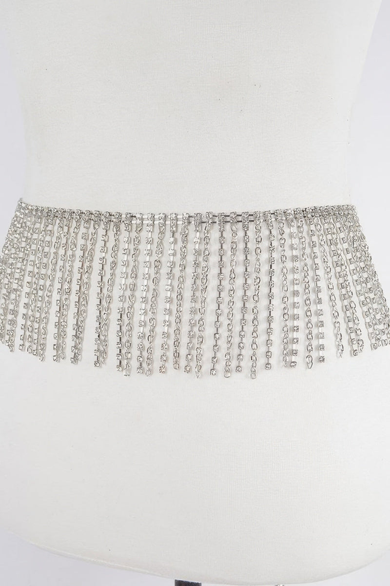 Rhinestone Curtain Belt