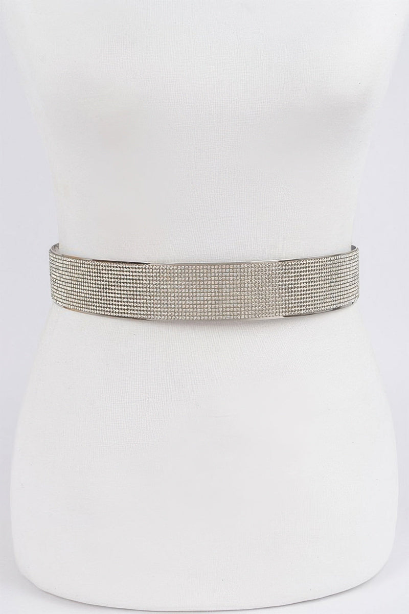 Rhinestone Gold Metal Waist Belt