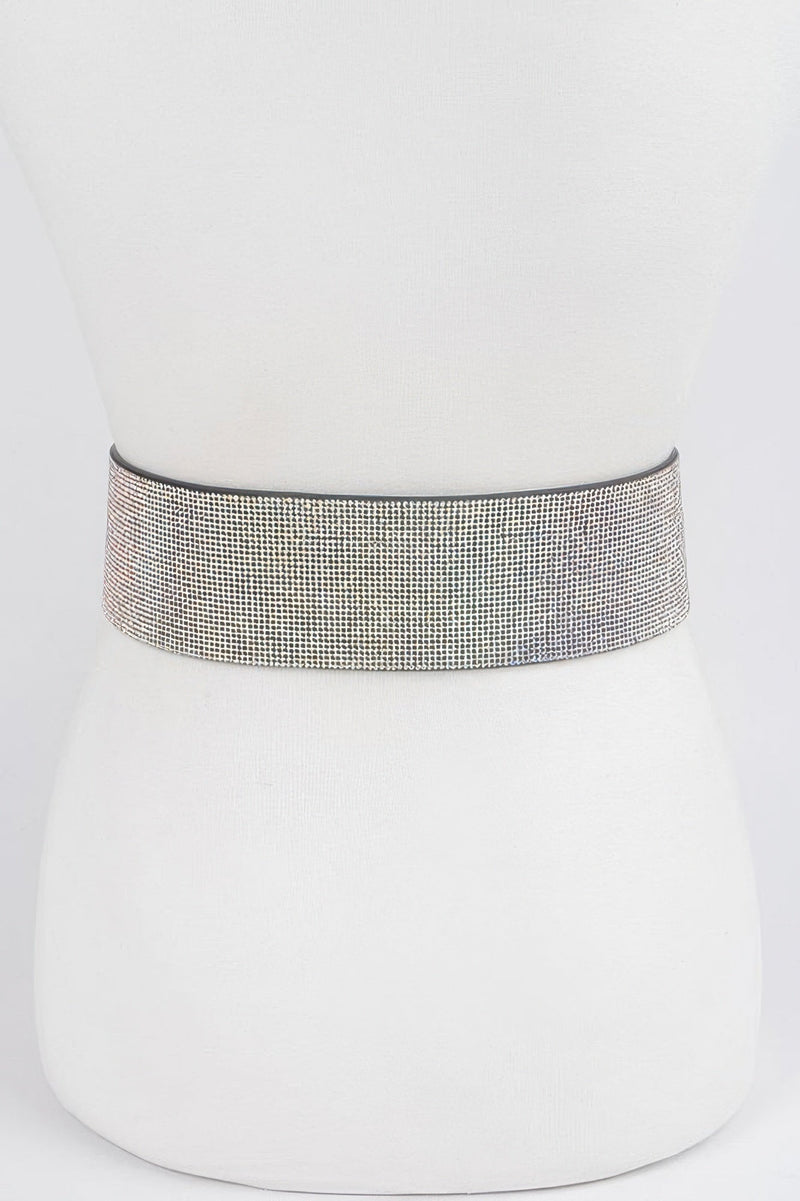 Square Metal Rhinestone Belt