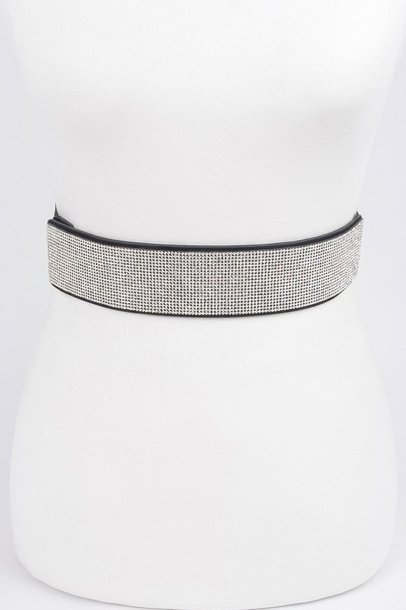 Rhinestone Elastic Belt