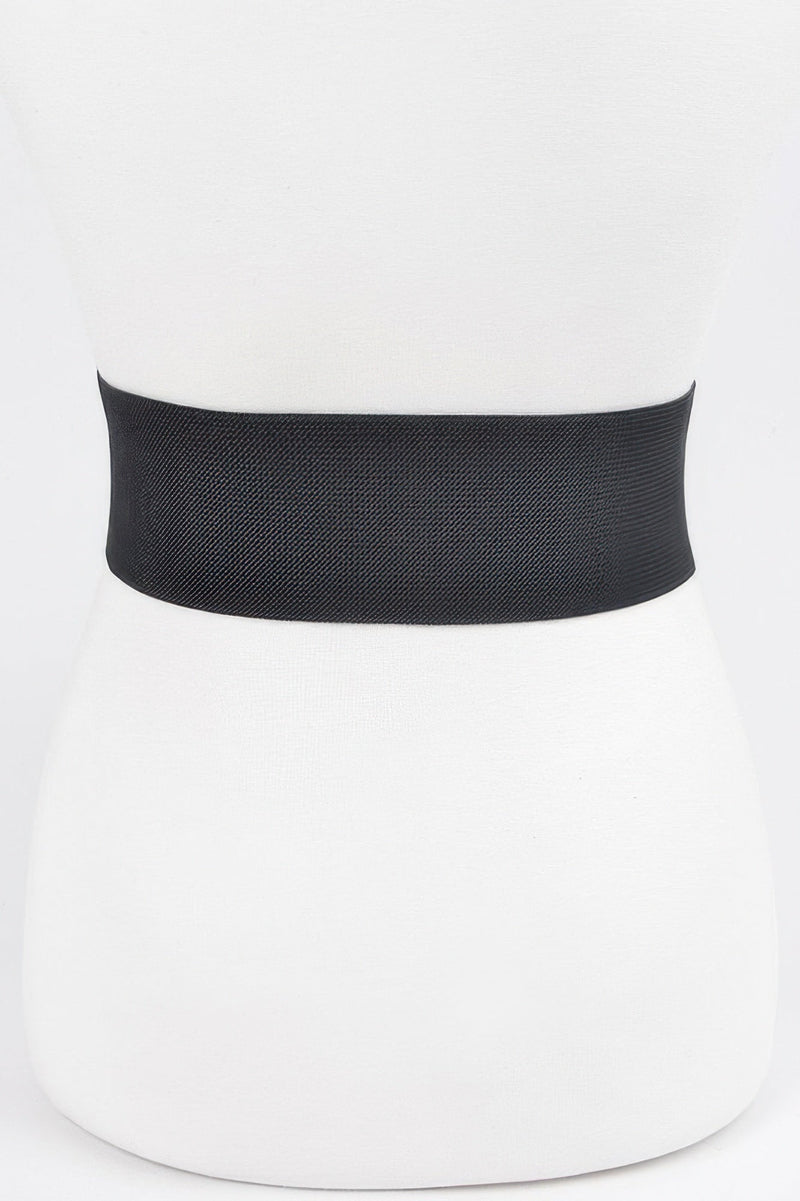 Oversized Round Buckle Plus Size Elastic Belt
