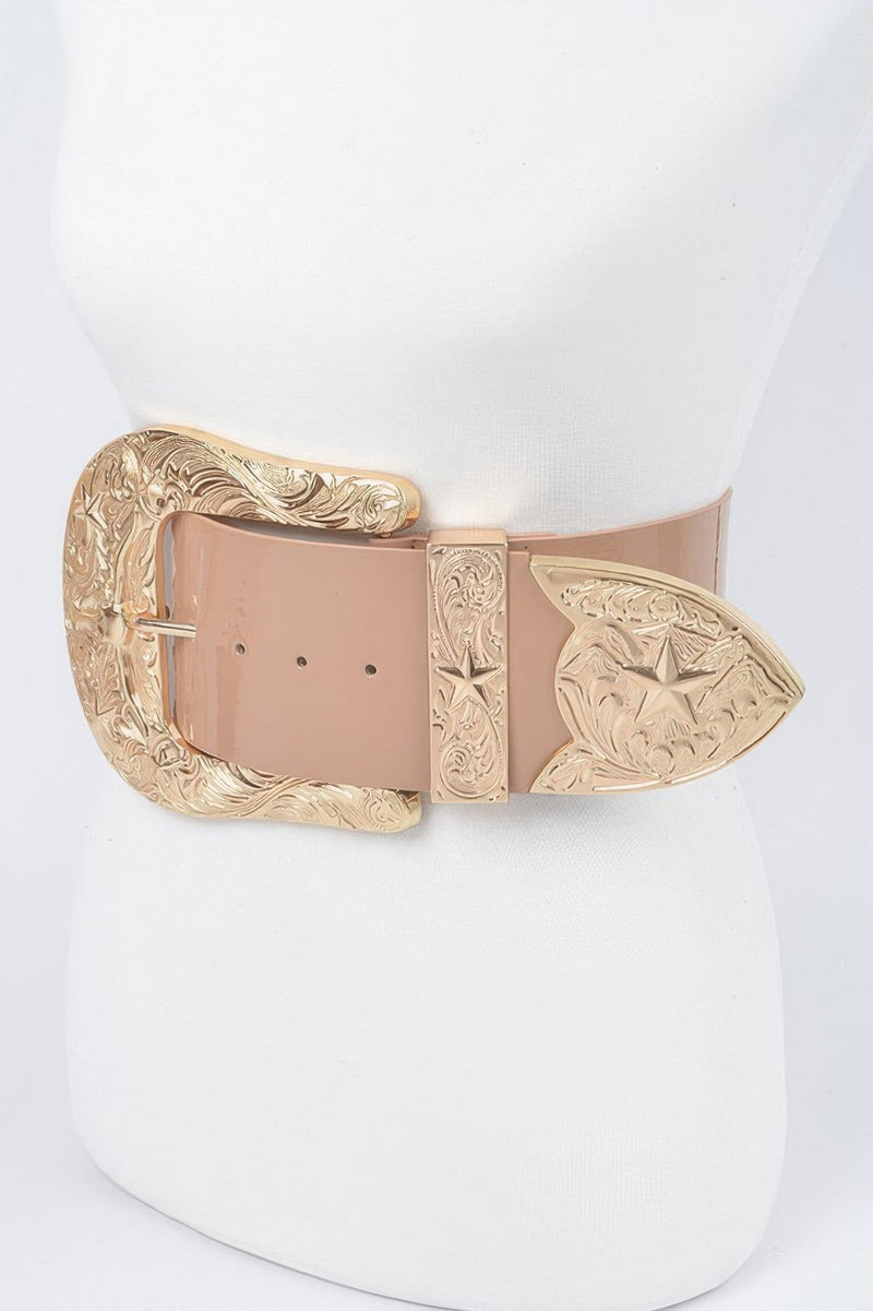 Oversized Multi Metal Plus Size Waist Enamel Belt