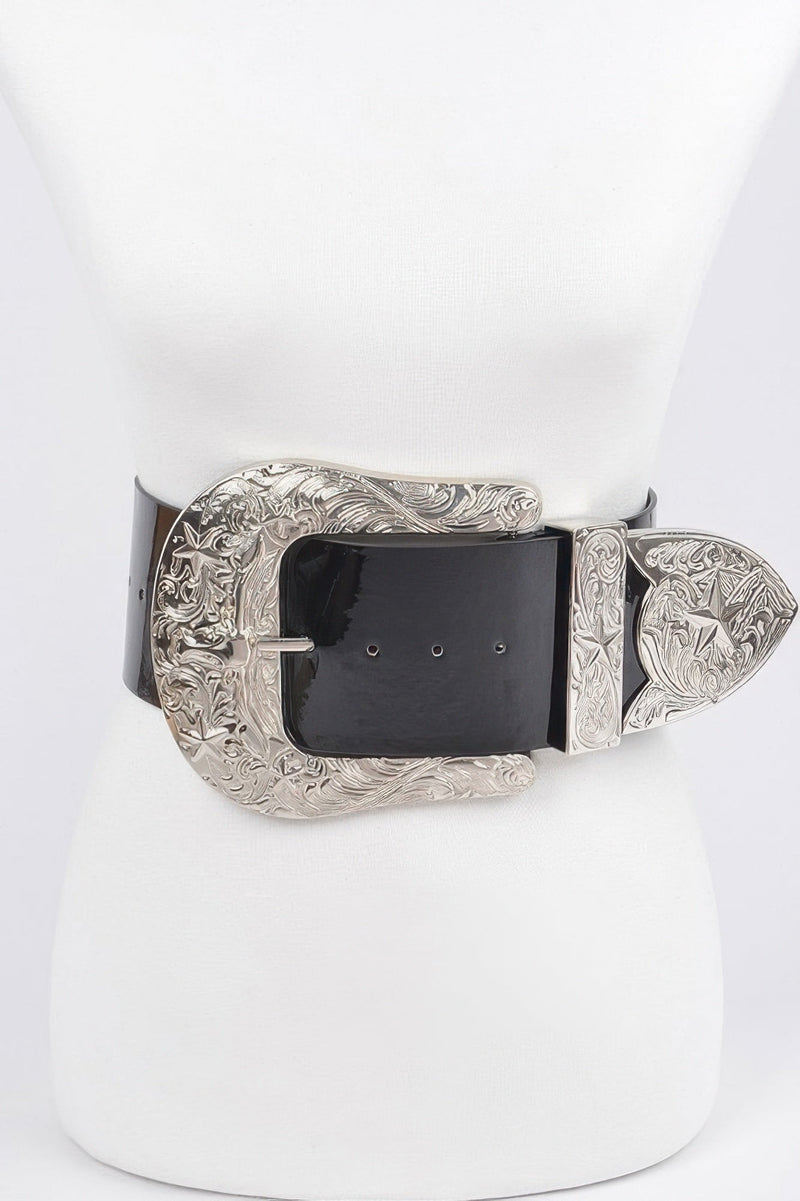 Oversized Multi Metal Plus Size Waist Enamel Belt