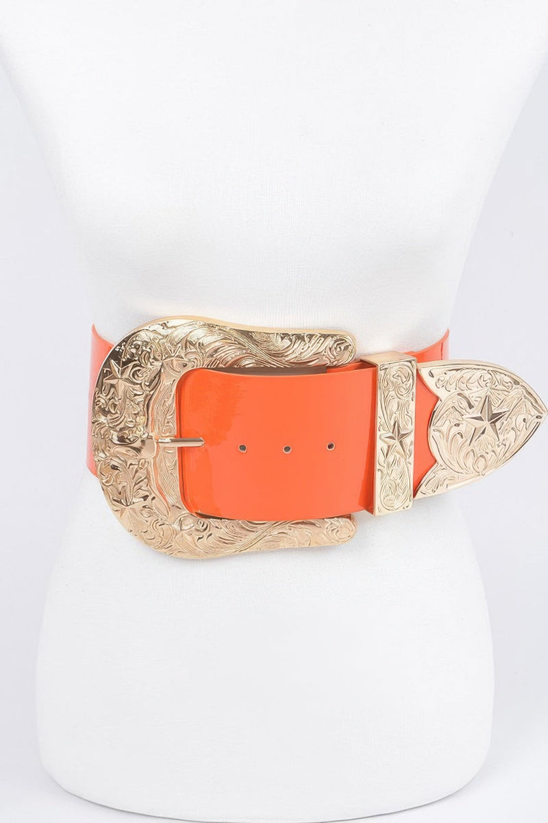 Oversized Multi Metal Plus Size Waist Enamel Belt