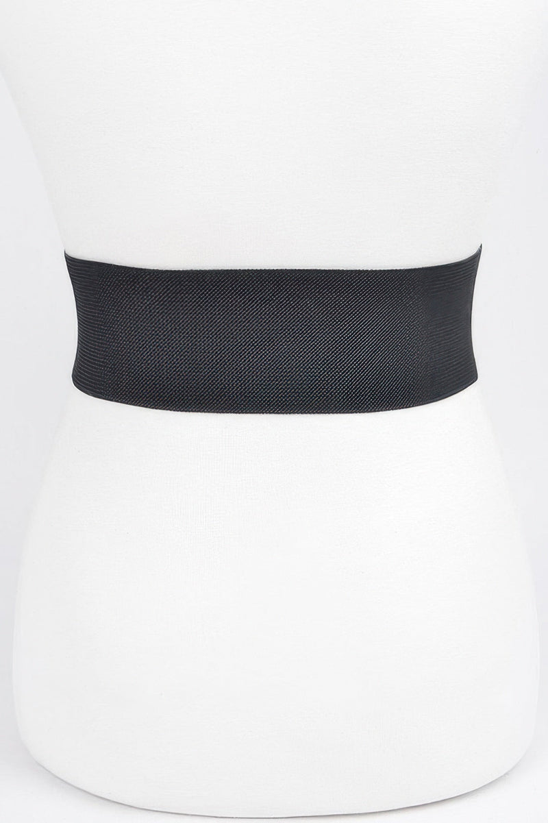 Rhinestone Buckle Elastic Belt