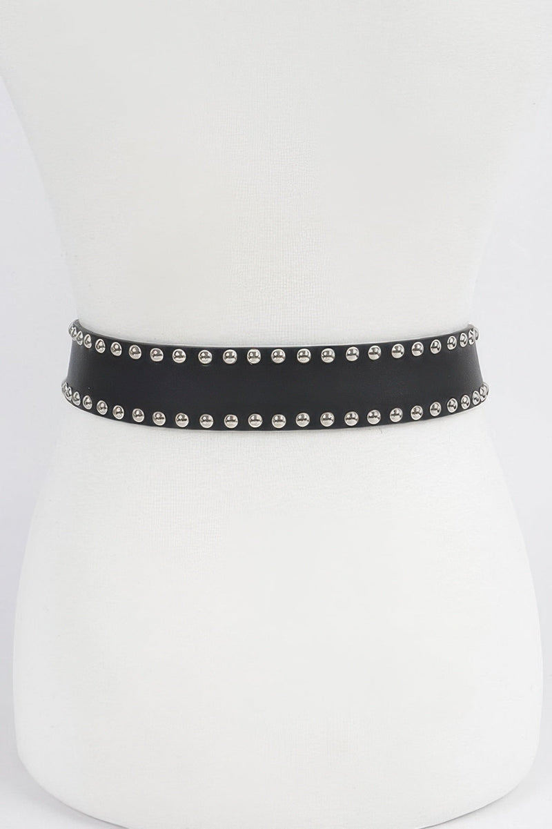 Studded Double Buckle Belt