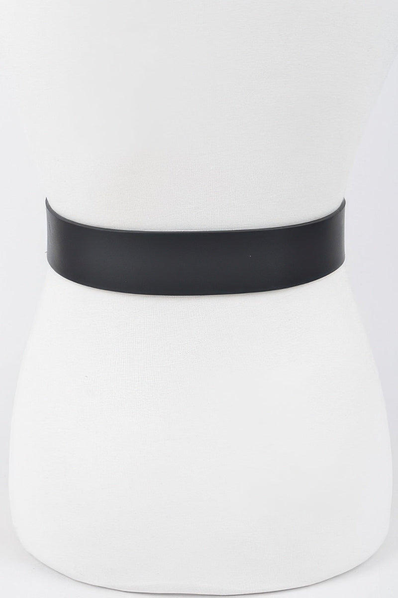Rhinestone Round Buckle Plus Size Belt