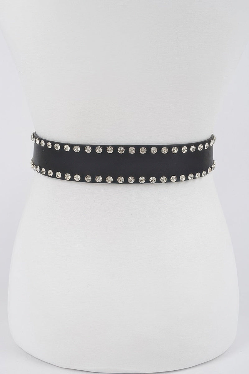 Rhinestone Trimmed Multi Metal Plus Size Belt